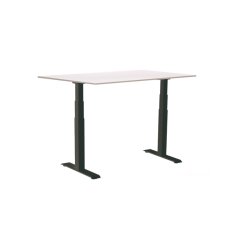 Sun-Flex hve/snkebord 120x80 - EDA VI - hvid bordplade - sort stel