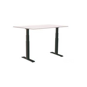 Sun-Flex hve/snkebord 160x80 - EDA VI - hvid bordplade - sort stel