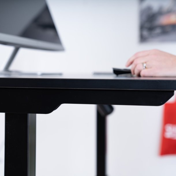 Sun-Flex hve/snkebord 120x60 - Elite sort bordplade - sort stel