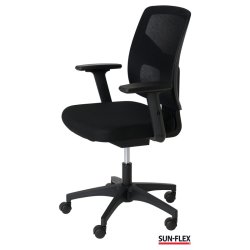 Sun-Flex Office Chair Mesh - Sort kontorstol med armln