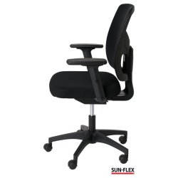 Sun-Flex Office Chair Mesh - Sort kontorstol med armln