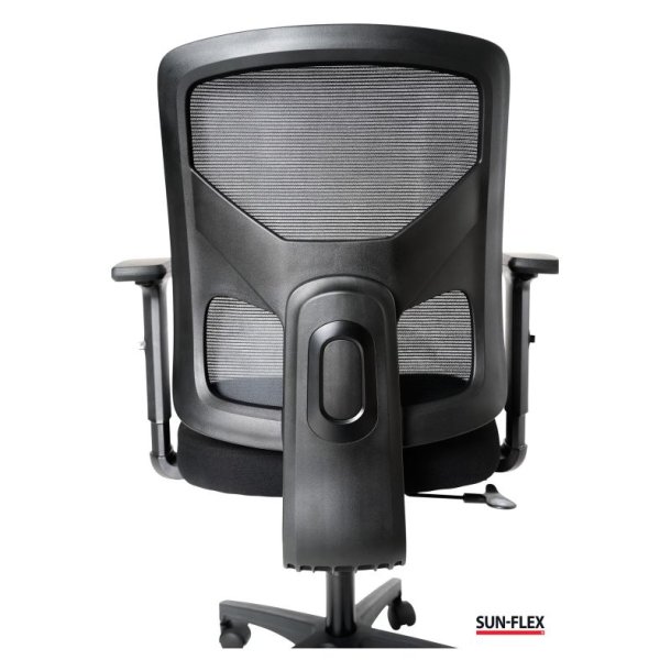 Sun-Flex Office Chair Mesh - Sort kontorstol med armln