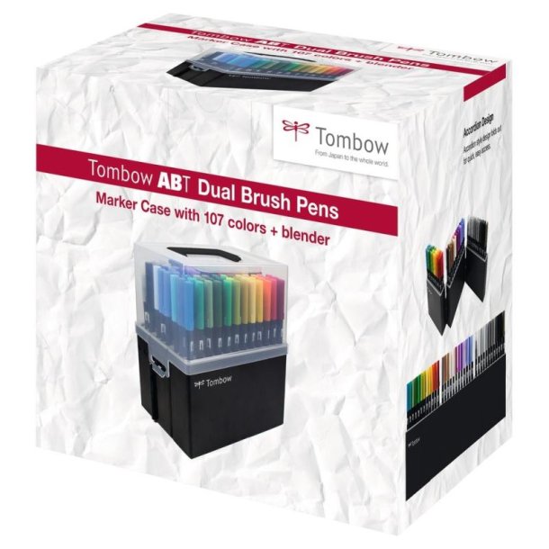 Tombow Marker - ABT Dual Brush - display boks inkl. 108 stk. ABT Dual Brush markere + 1 blender