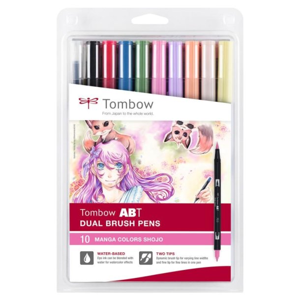 Tombow Marker - ABT Dual Brush - Manga Shojo - 10 stk.