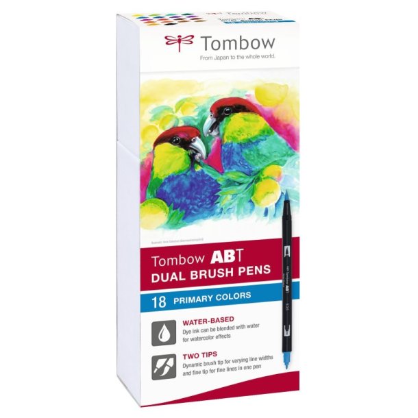 Tombow Marker - ABT Dual Brush - 18P-1 - Basic 1 - 18 stk.