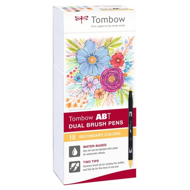 Tombow Marker - ABT Dual Brush - 18P-2 - Basic 2 - 18 stk.