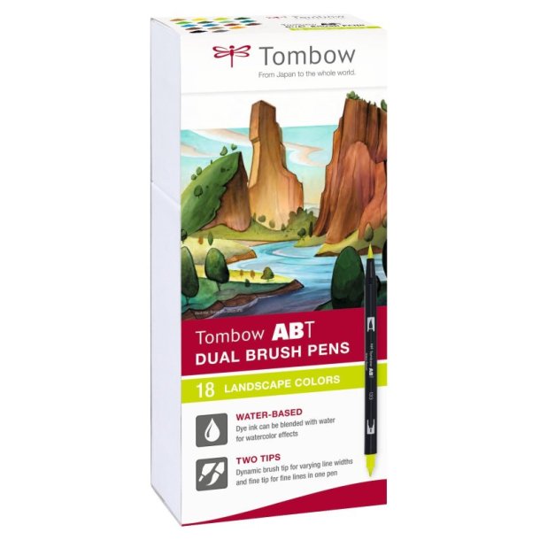 Tombow Marker - ABT Dual Brush - 18P-6 - Landscape Carton - 18 stk.