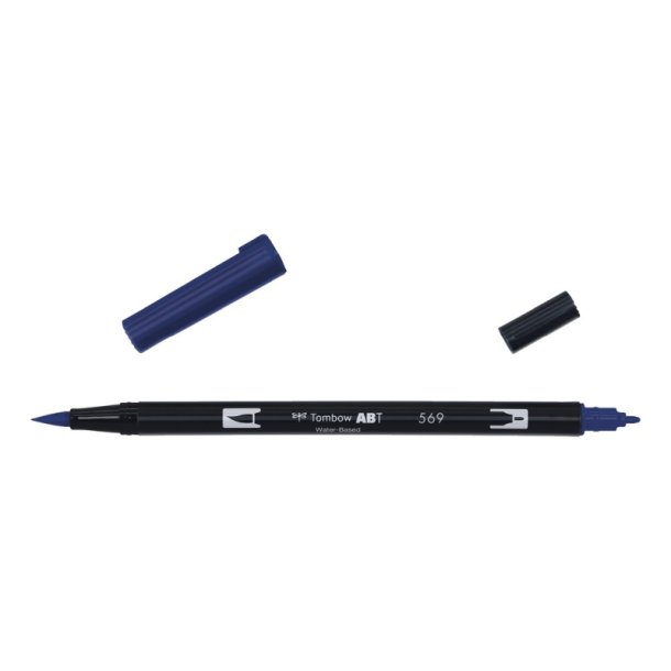 Tombow Marker - ABT Dual Brush - Tusch med 2 spidser - 569 - jet blue