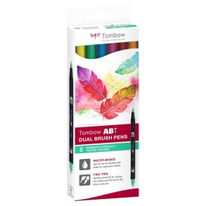 Tombow Marker - ABT Dual Brush - 6C-3 - Tattoos karton - 6 stk.