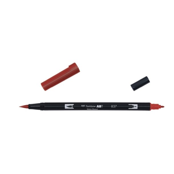 Tombow Marker - ABT Dual Brush - Tusch med 2 spidser - 837 - wine red