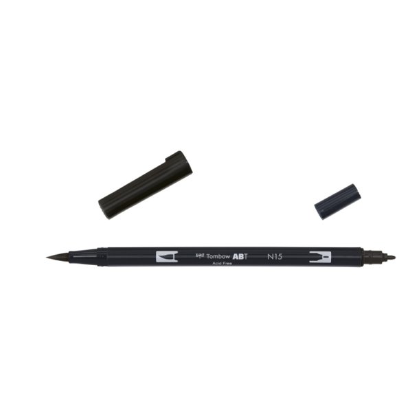 Tombow Marker - ABT Dual Brush - Tusch med 2 spidser - N15 - black