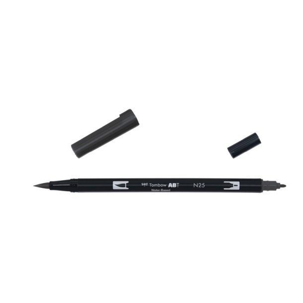 Tombow Marker - ABT Dual Brush - Tusch med 2 spidser - N25 - lamp black