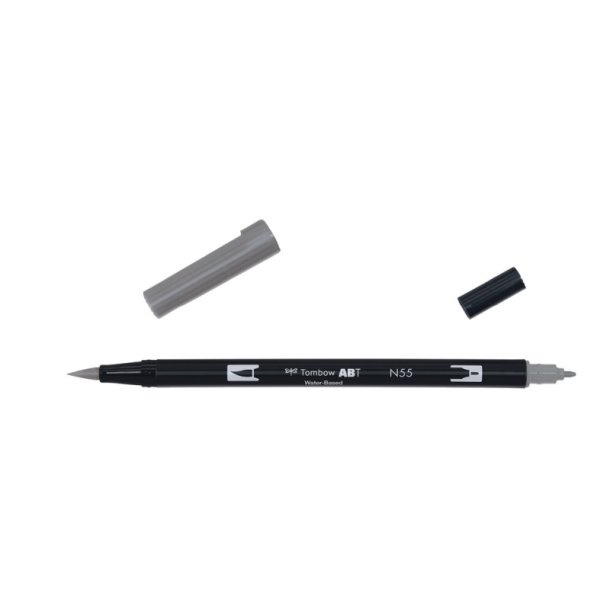 Tombow Marker - ABT Dual Brush - Tusch med 2 spidser - N55 - cool Grey