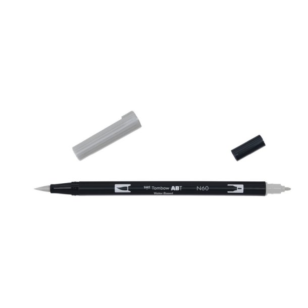 Tombow Marker - ABT Dual Brush - Tusch med 2 spidser - N60 - cool Grey