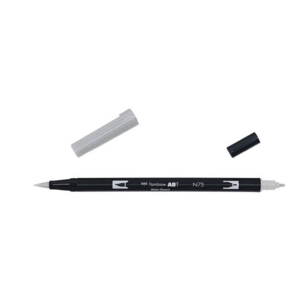 Tombow Marker - ABT Dual Brush - Tusch med 2 spidser - N75 - cool Grey