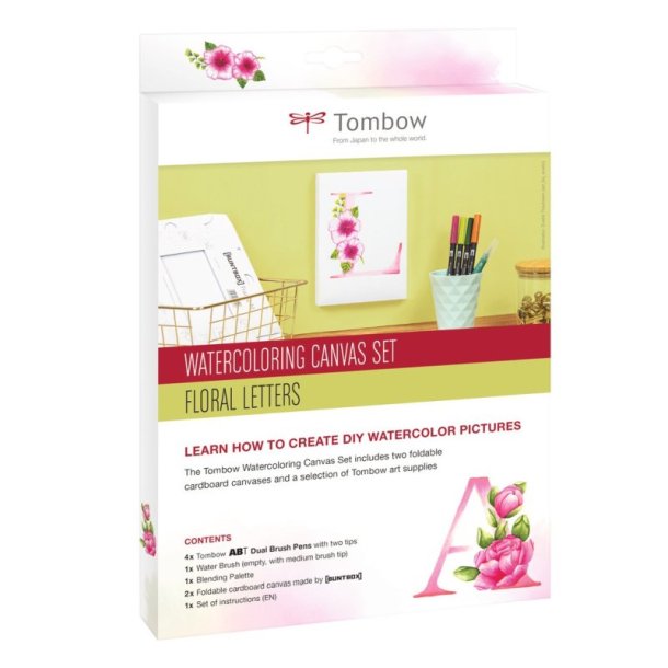 Tombow Watercoloring Canvas st - Floral Letters