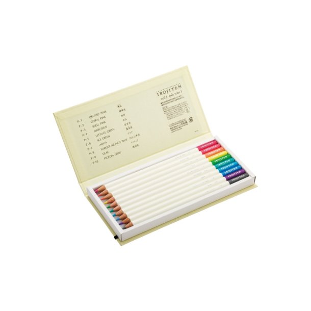 Tombow Irojiten Farveblyant - volume 1 Blege toner - 10 assorteret farver