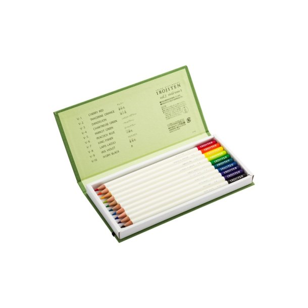 Tombow Irojiten Farveblyant - volume 1 Levende toner - 10 assorteret farver