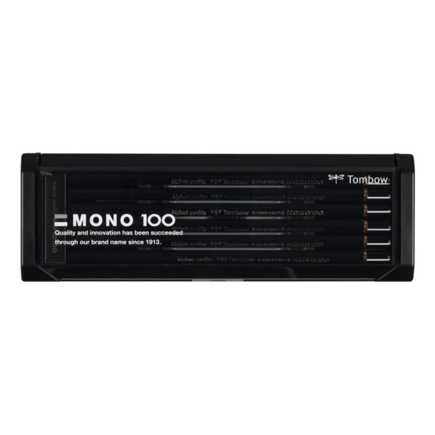 Tombow Blyant - MONO 100 - mix - 1x 4H, 3H, 2H, H, F, HB, B, 2B, 3B, 4B, 5B, 6B - 12 stk.