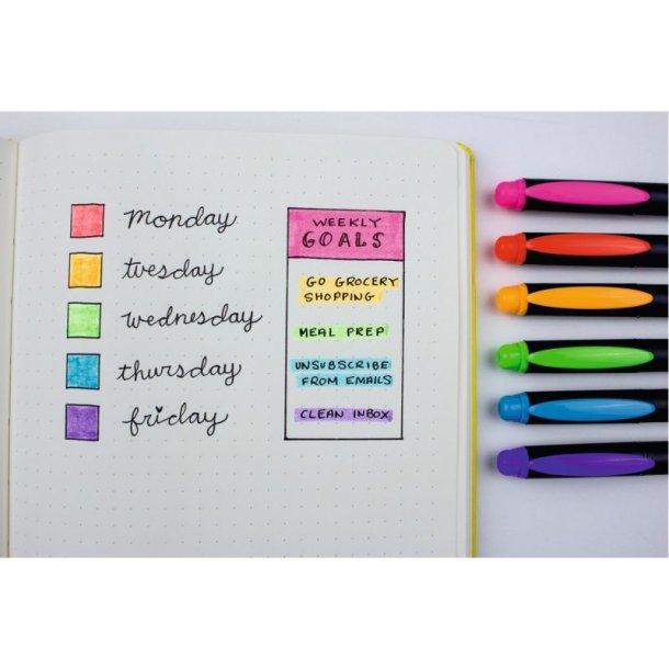 Tombow Overstregningspen - MONO Edge - rund + bred spids - 0,5 mm + 3,8 mm - pink