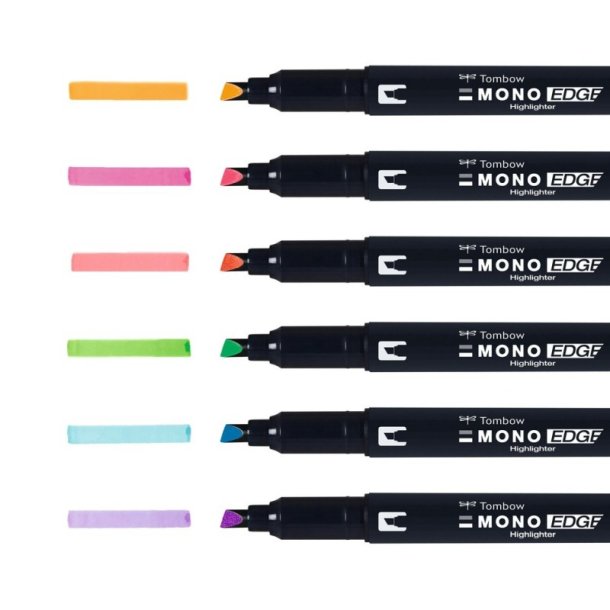 Tombow Overstregningspen - MONO Edge - rund + bred spids - 0,5 mm + 3,8 mm - pink