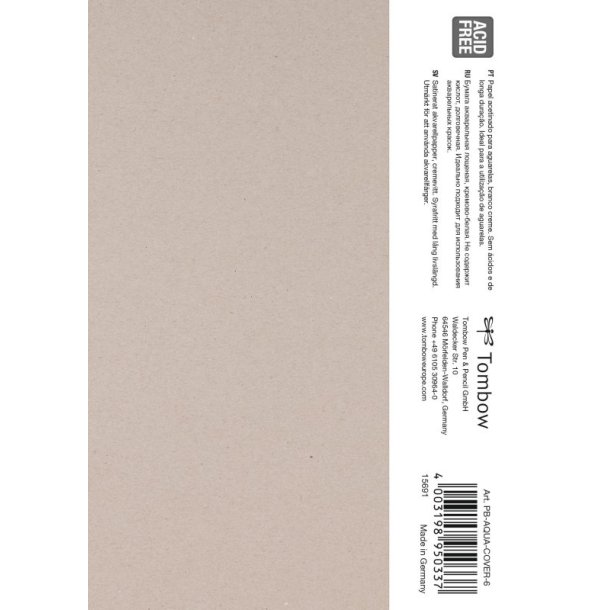 Tombow Akvarelblok - A6 - 300g - syrefrit - Creme hvid - 15 ark