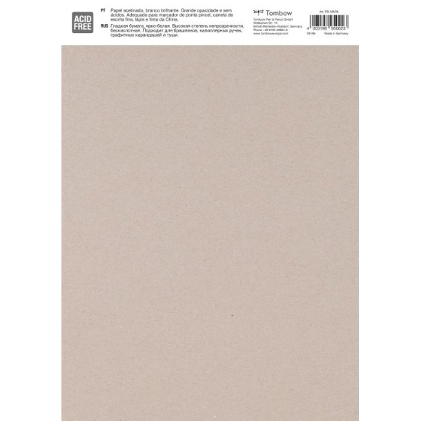 Tombow Skitseblok - Bristol - A4 - 250g - Syrefrit - 25 ark