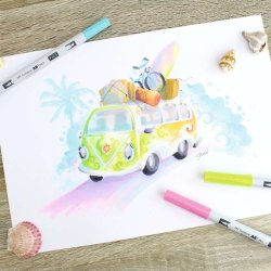 Tombow Skitseblok - Bristol - A6 - 250g - Syrefrit - 25 ark