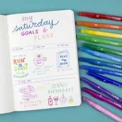 Tombow Marker - TwinTone - rund + brush spids - 0,3 mm + 0,8 mm - French blue