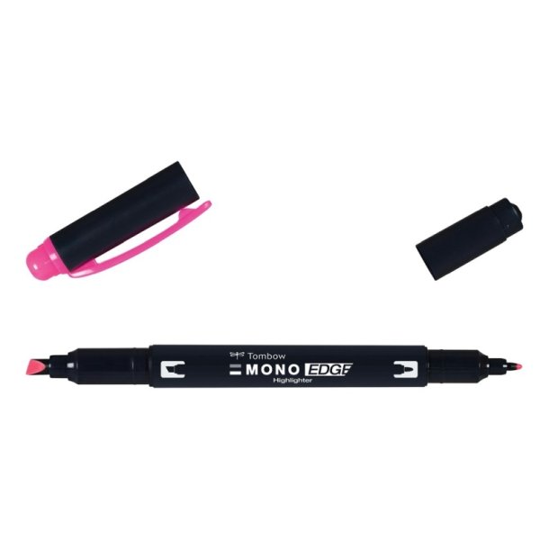 Tombow Overstregningspen - MONO Edge - rund + bred spids - 0,5 mm + 3,8 mm - pink