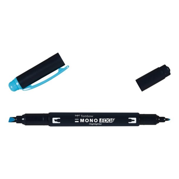 Tombow Overstregningspen - MONO Edge - rund + bred spids - 0,5 mm + 3,8 mm - bl