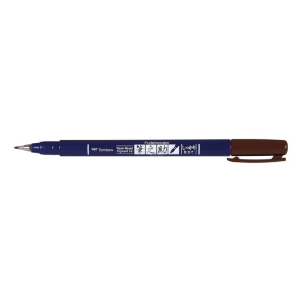 Tombow Marker - Fudenosuke - hrd brun