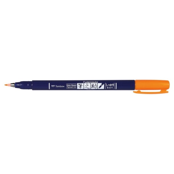 Tombow Marker - Fudenosuke - hrd - neon orange