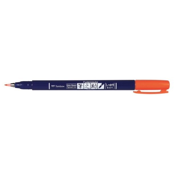 Tombow Marker - Fudenosuke - hrd - neon rd