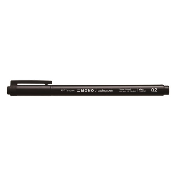 Tombow Fineliner Mono - lang rund Spids - 0,30 mm - sort