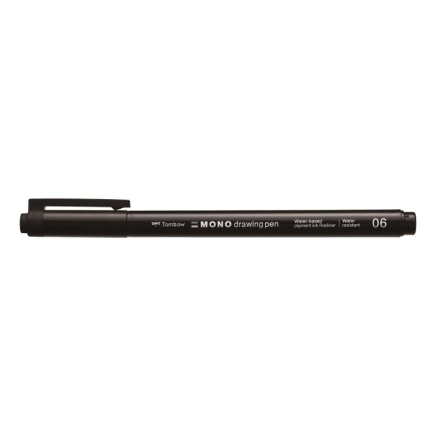 Tombow Fineliner Mono - lang rund Spids - 0,50 mm - sort