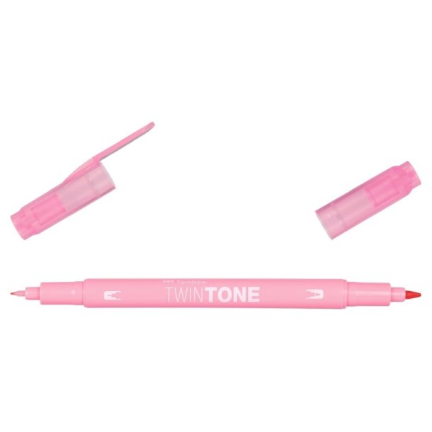 Tombow Marker - TwinTone - rund + brush spids - 0,3 mm + 0,8 mm - pale rose