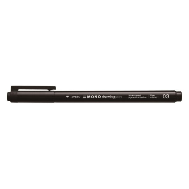 Tombow mono Fineliner pen - 0,35mm sort pen
