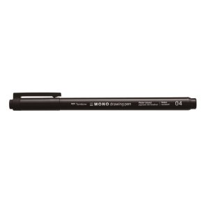 Tombow mono Fineliner pen - 0,4mm sort pen