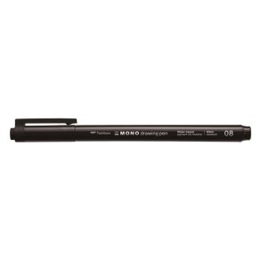 Tombow mono Fineliner pen - 0,6mm sort pen