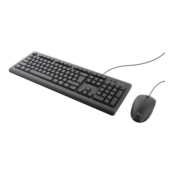 Trust TKM-250 - St med mus og tastatur - USB - Nordisk - sort