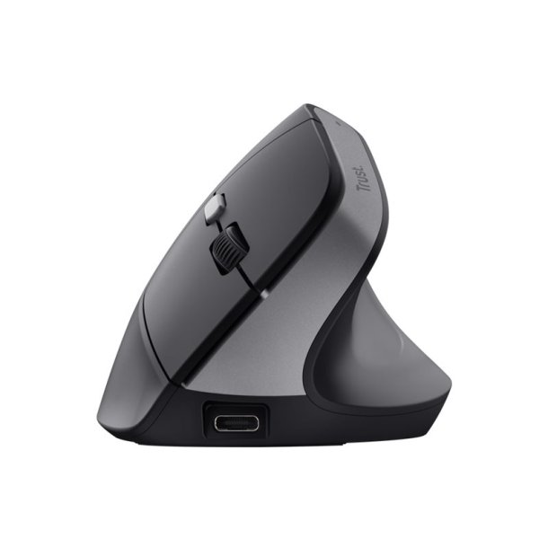 Trust TM-270 Mus - ergonomisk - hjrehndet - 6 knapper - trdls - sort