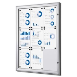 Twinco Indend�rs Whiteboard Udh�ngsskab - 9xA4 - S�lv/alu