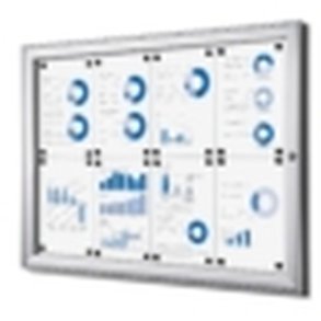 Twinco Indend�rs Whiteboard Udh�ngsskab - 9xA4 - S�lv/alu