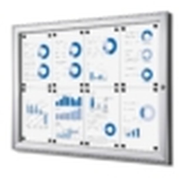 Twinco Indend�rs Whiteboard Udh�ngsskab - 9xA4 - S�lv/alu