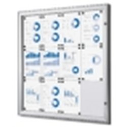 Twinco Indend�rs Whiteboard Udh�ngsskab - 9xA4 - S�lv/alu