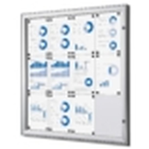 Twinco Indend�rs Whiteboard Udh�ngsskab - 9xA4 - S�lv/alu