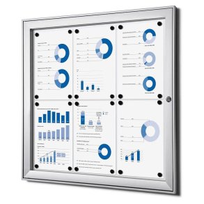 Twinco Indend�rs Whiteboard Udh�ngsskab - 6xA4 - S�lv/alu