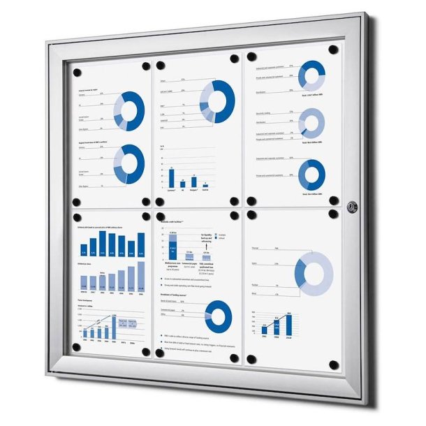 Twinco Indend�rs Whiteboard Udh�ngsskab - 6xA4 - S�lv/alu