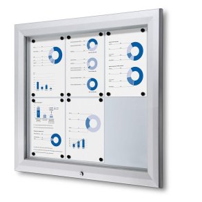 Twinco Udend�rs Whiteboard Udh�ngsskab - 6xA4 - S�lv/alu